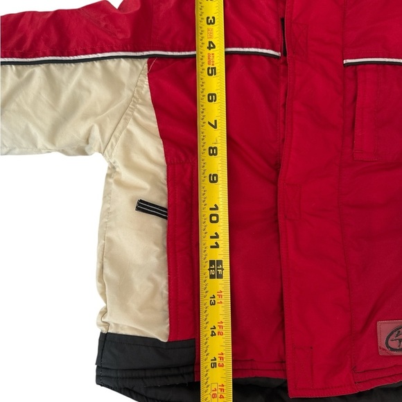 VTG 90’s Weather Tamer Snow Ski Coat Red  Cream Black Toddler Kids Size 3T EUC - Picture 11 of 11